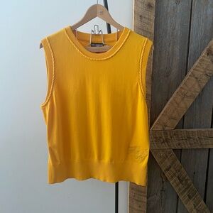 Karl Lagerfeld mustard yellow sleeveless top-Size XL